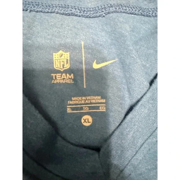 Nike NFL Detroit Lions Womens XL V-Neck T-Shirt Blue Short Sleeve Fan Gear - Picture 8 of 9